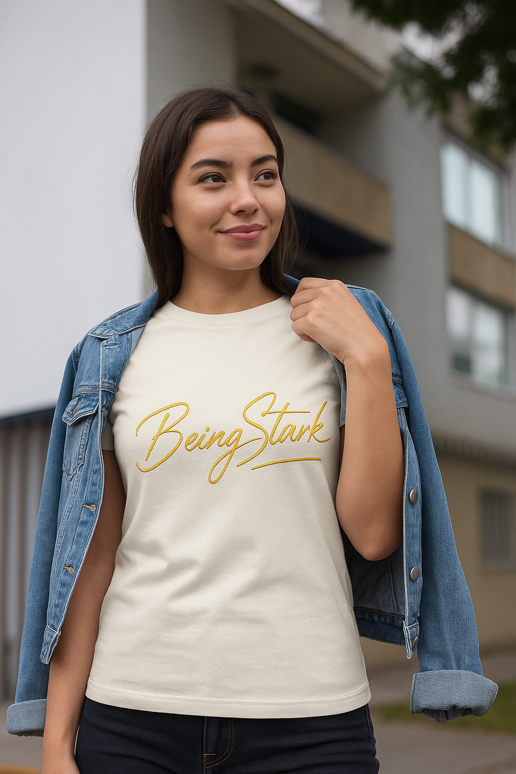 BeingStark Gold Signature Unisex Oversized Classic T-Shirt