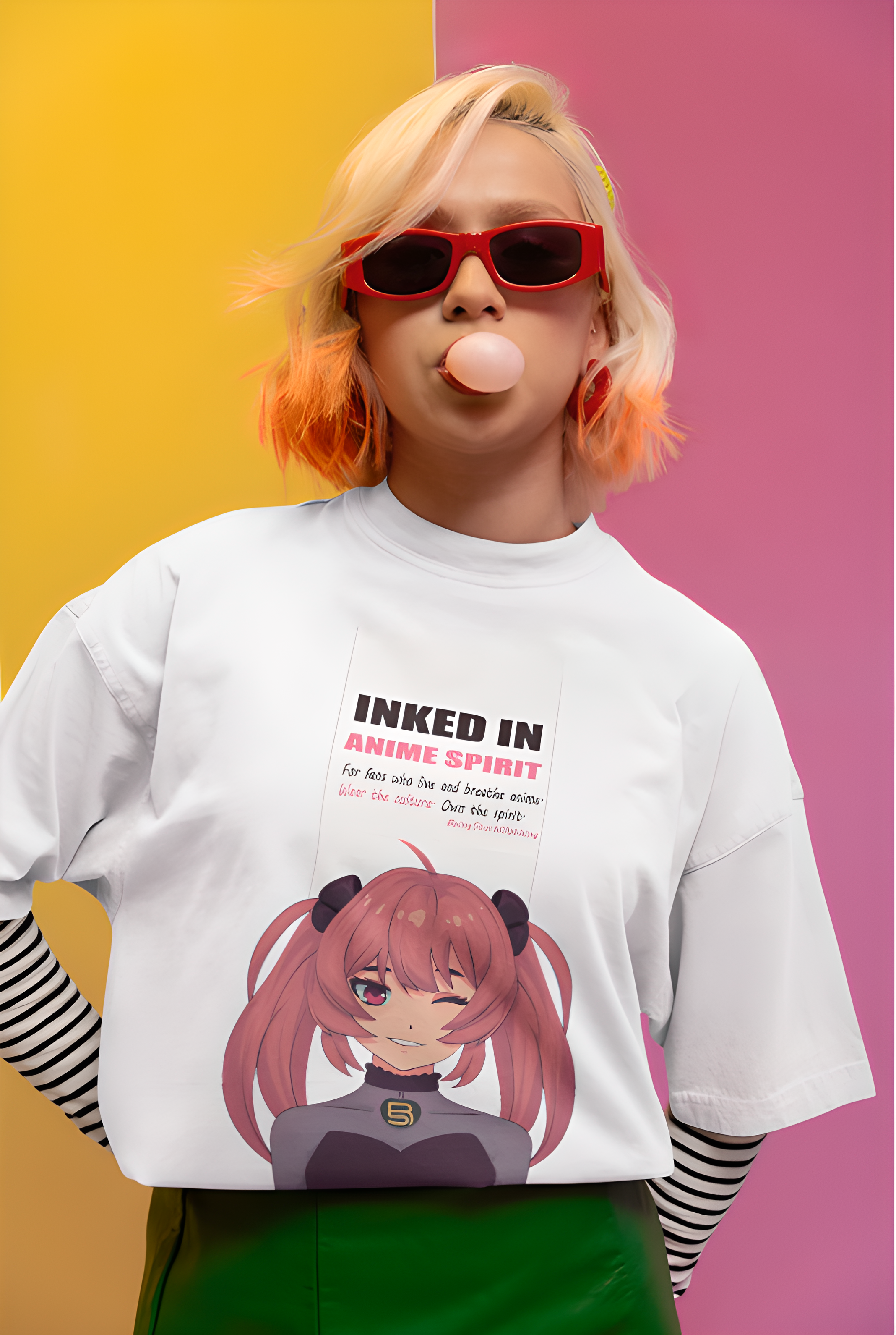 Inked In Anime Spirit BeingStark Unisex Oversized Classic T-Shirt